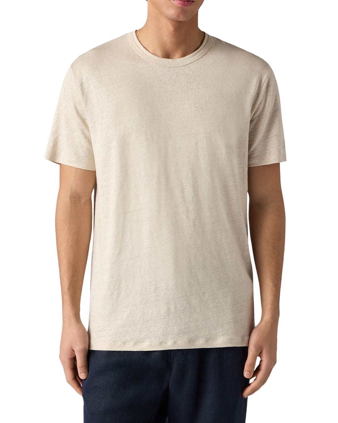 MC2 Saint Barth T-Shirts MC2 ECSTASEA BEIGE  N MAN LINEN T-SHIRT