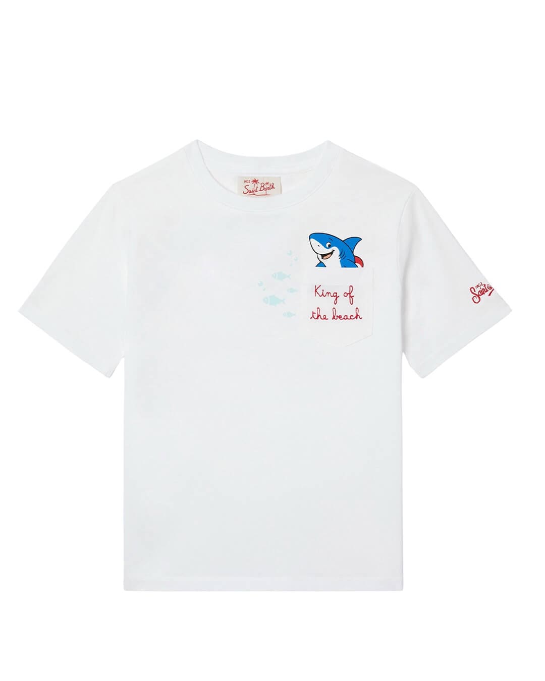 MC2 Saint Barth T-Shirts MC2 Eddy T-shirt With Pocket Shark Side Cross