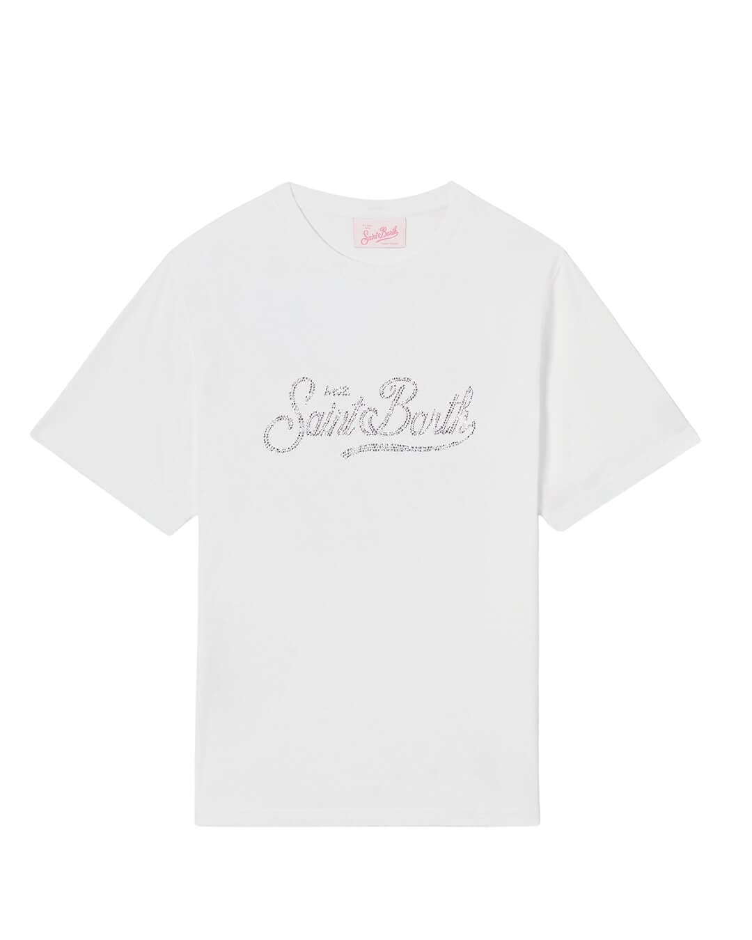 MC2 Saint Barth T-Shirts MC2 Emilie Woman Cotton T-shirt Sb 01n Strass