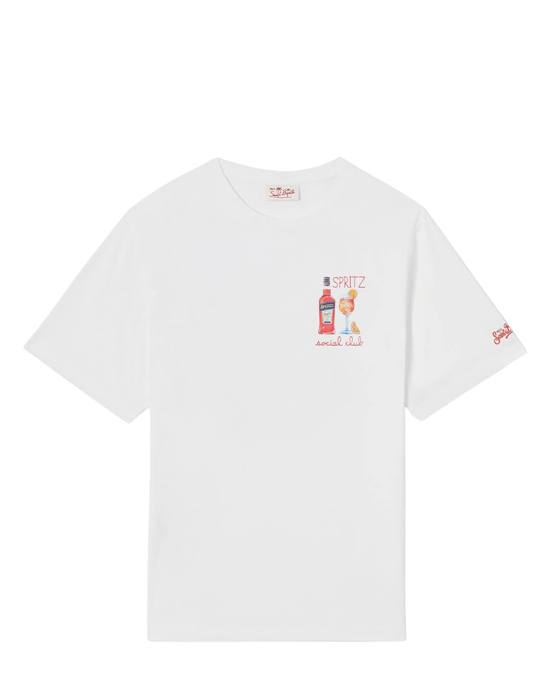 MC2 Saint Barth T-Shirts MC2  Portofino Man Cotton T-shirt Social Spritz 01n Emb 07996l