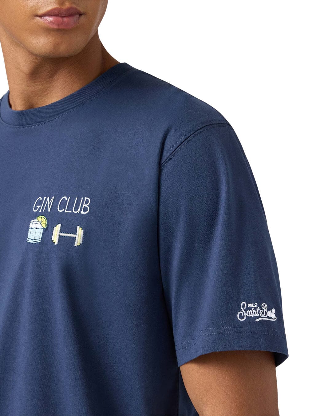 MC2 Saint Barth T-Shirts MC2 Saint Barth Arnott Classic St Barth T-Shirt Gin Club 61 Emb 03266I