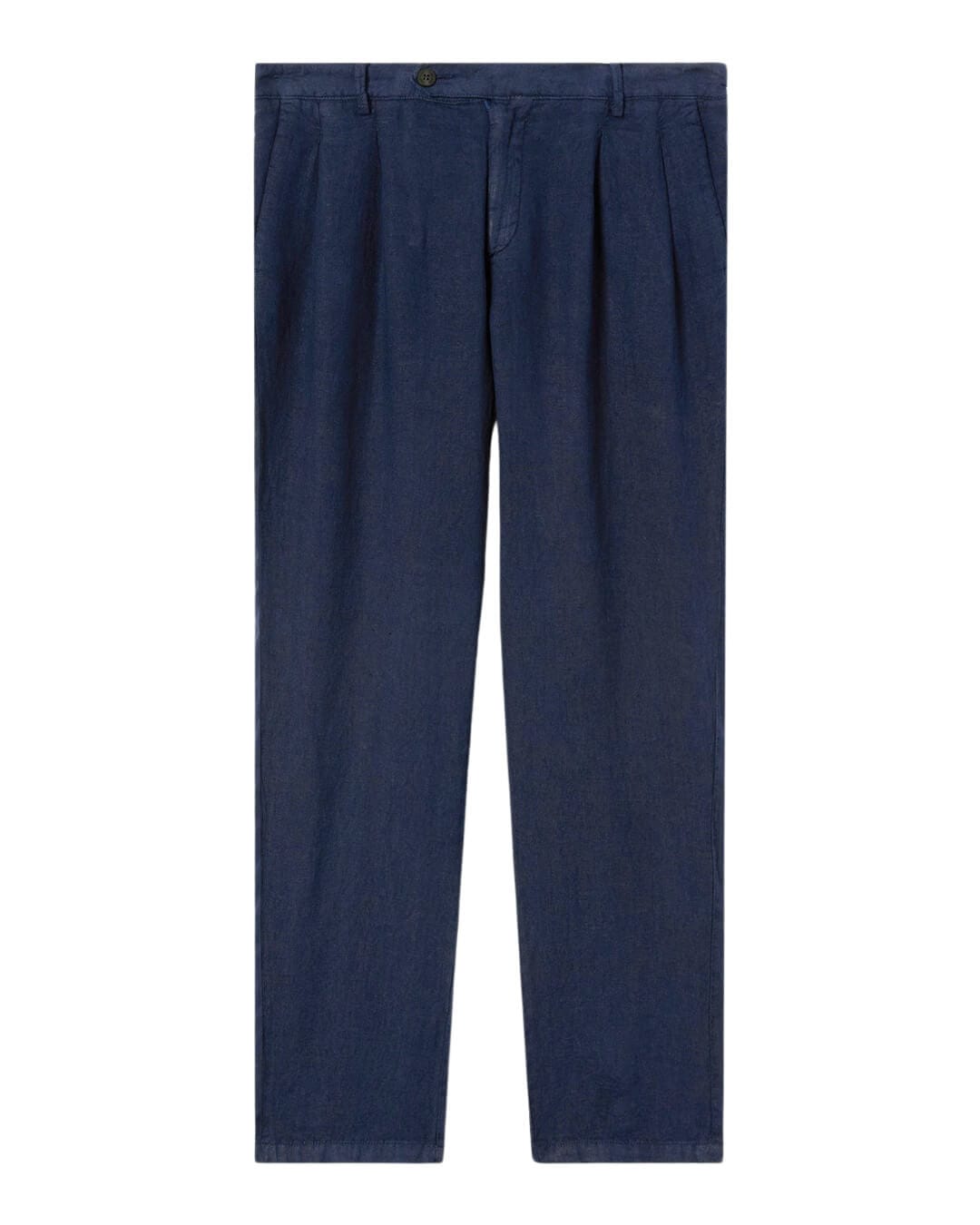 MC2 Saint Barth Trousers MC2 HAVIER PANTS WITH PINCES LINEN 61 BLUE NAVY