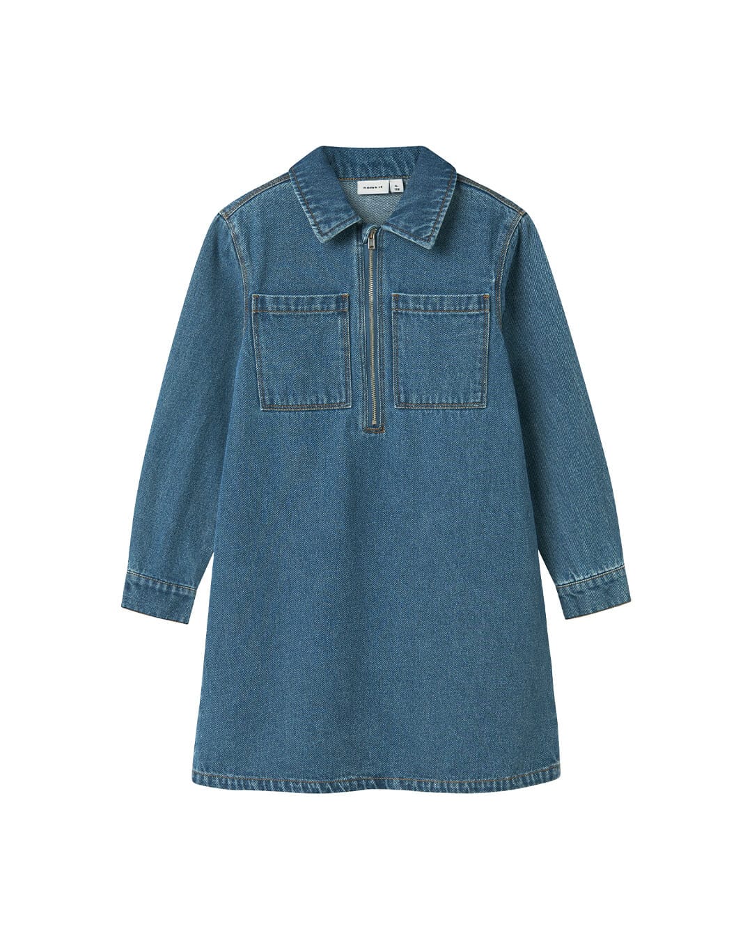 Name It Dresses Name It Blue Ls Zip Dnm Dress 8228 Im K Medium Denim