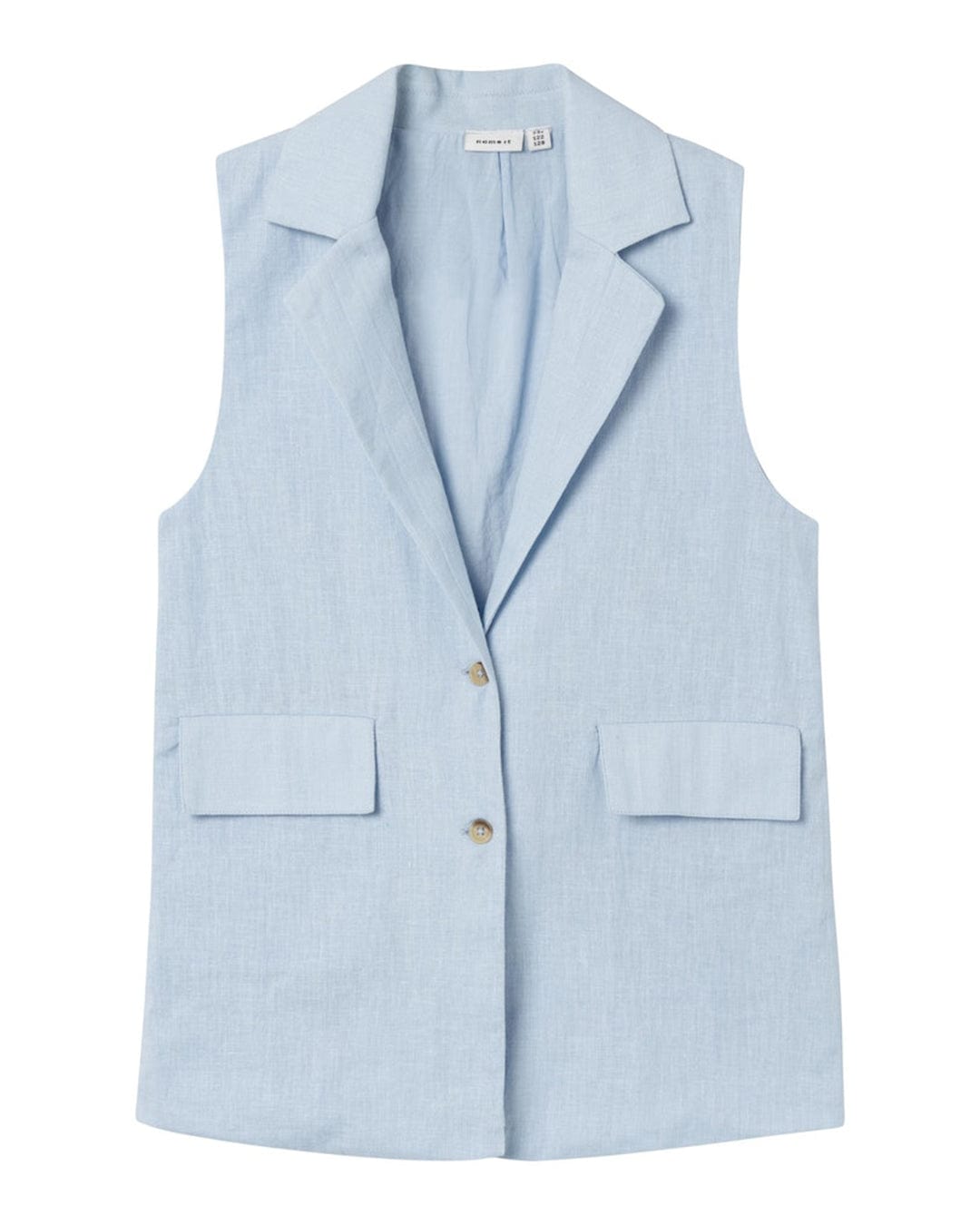 Name It Gilets Girls Name It Falinnen Chambray Blue Waistcoat