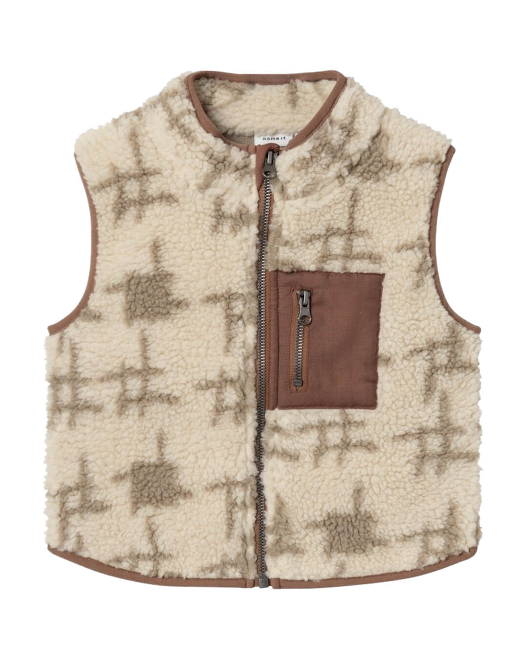 Name It Gilets NMMNAK TEDDY VEST Summer Sand NewAW24