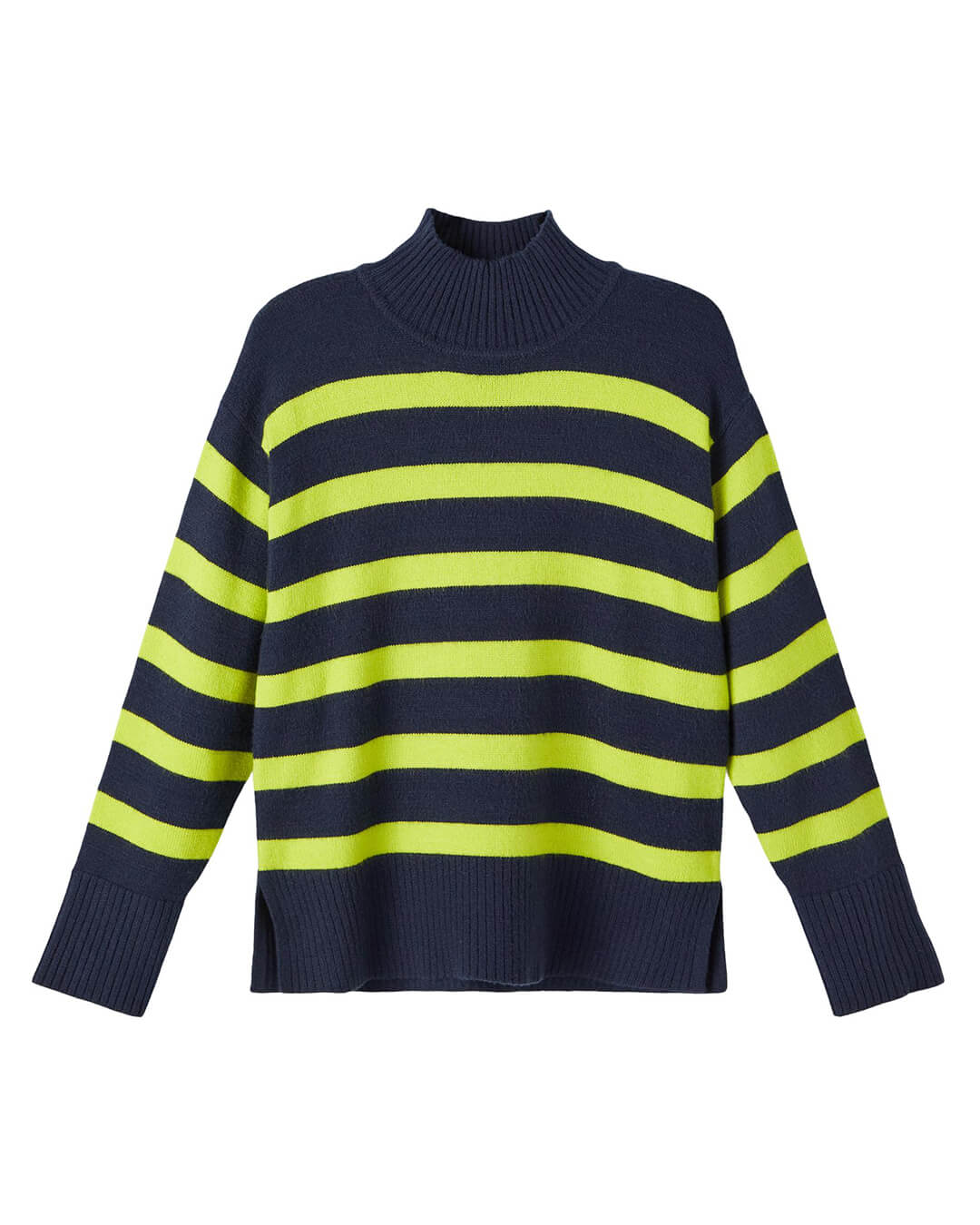 Name It Jumpers Name It Karmia Navy Striped Roll Neck Jumper