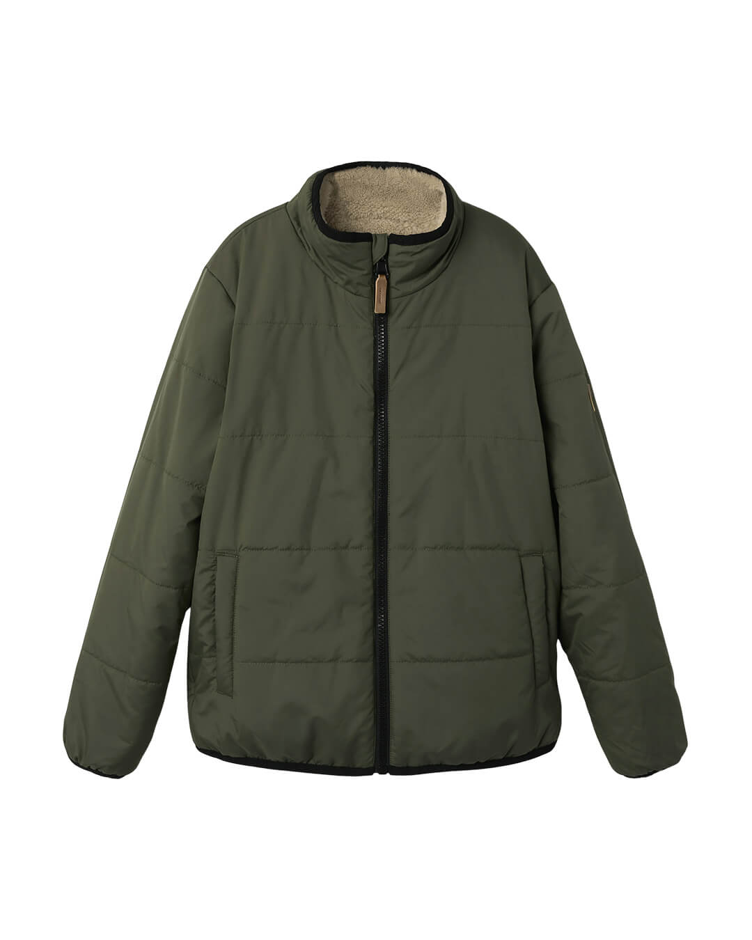 Name It Outerwear Name It Grey Sherpa Jacket Rev Beetle