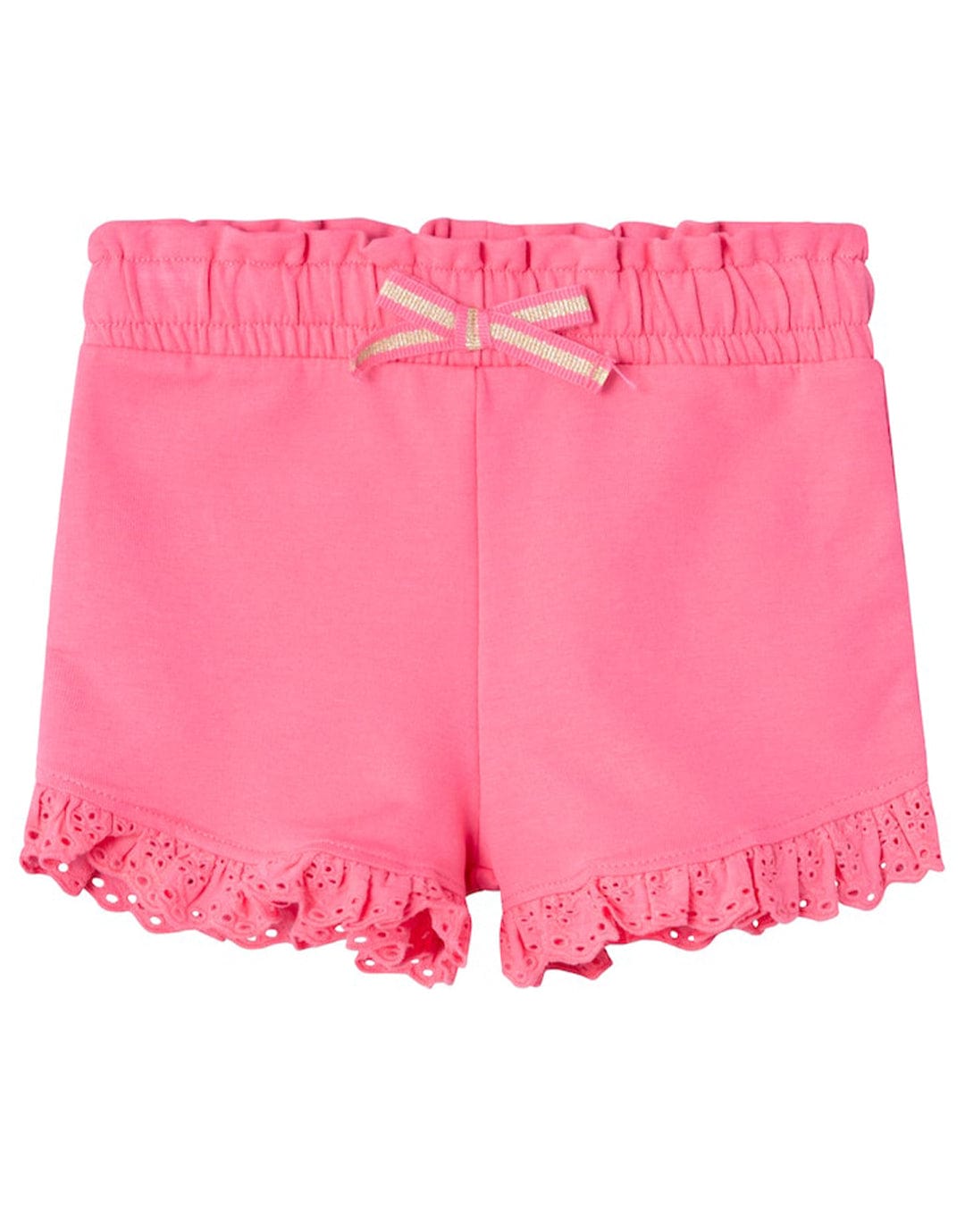 Name It Shorts Girls Name It Lace Detail Pink Sweat Shorts