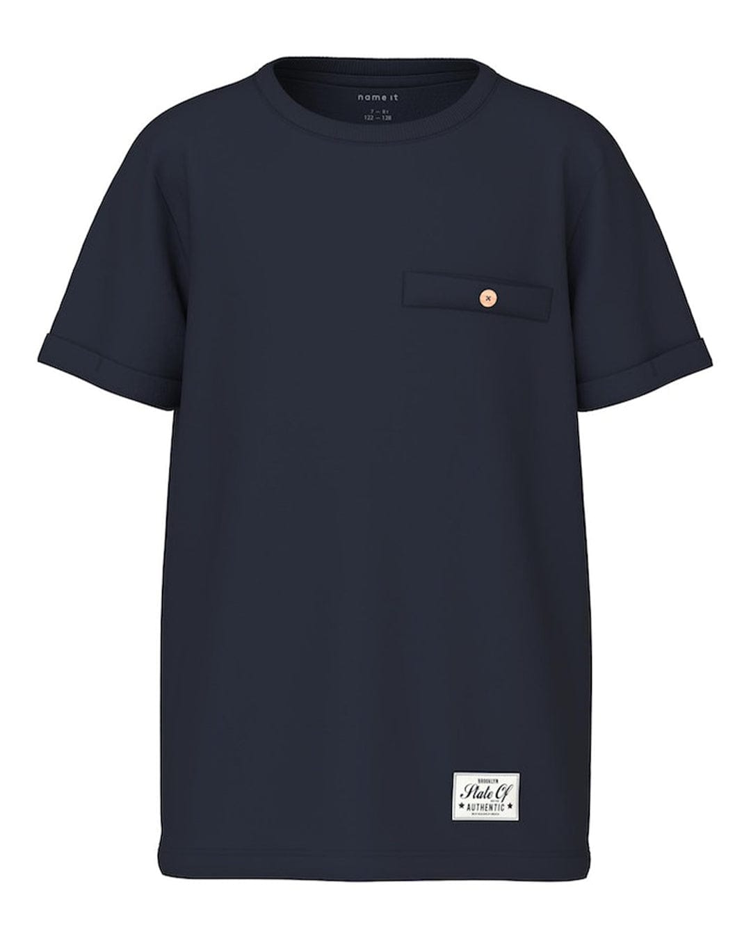 Name It T-Shirts Boys Name It Tailor Detail Navy Short Sleeved T-Shirt