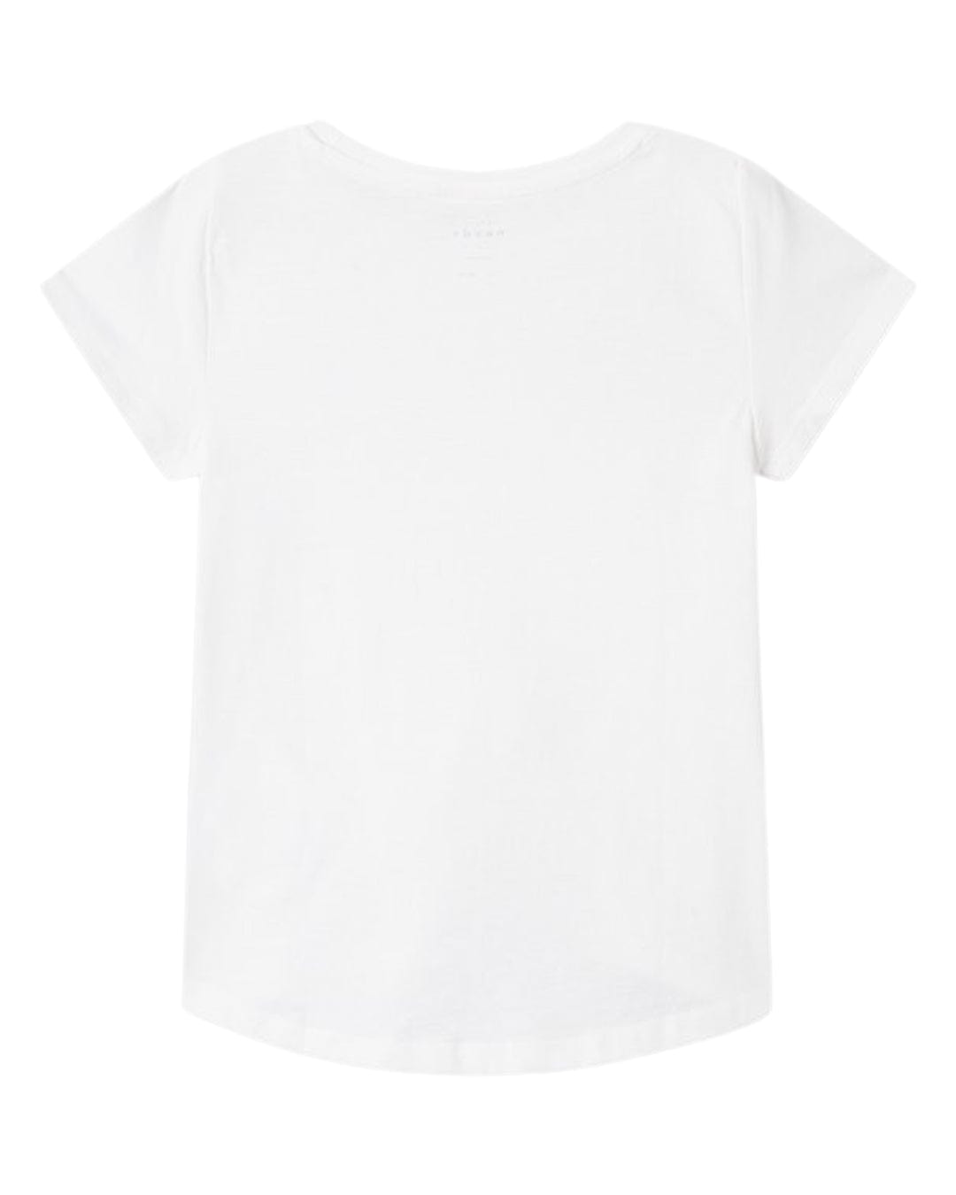 Name It T-Shirts Girls Name It Violine Bright White Short Sleeved Loose T-Shirt