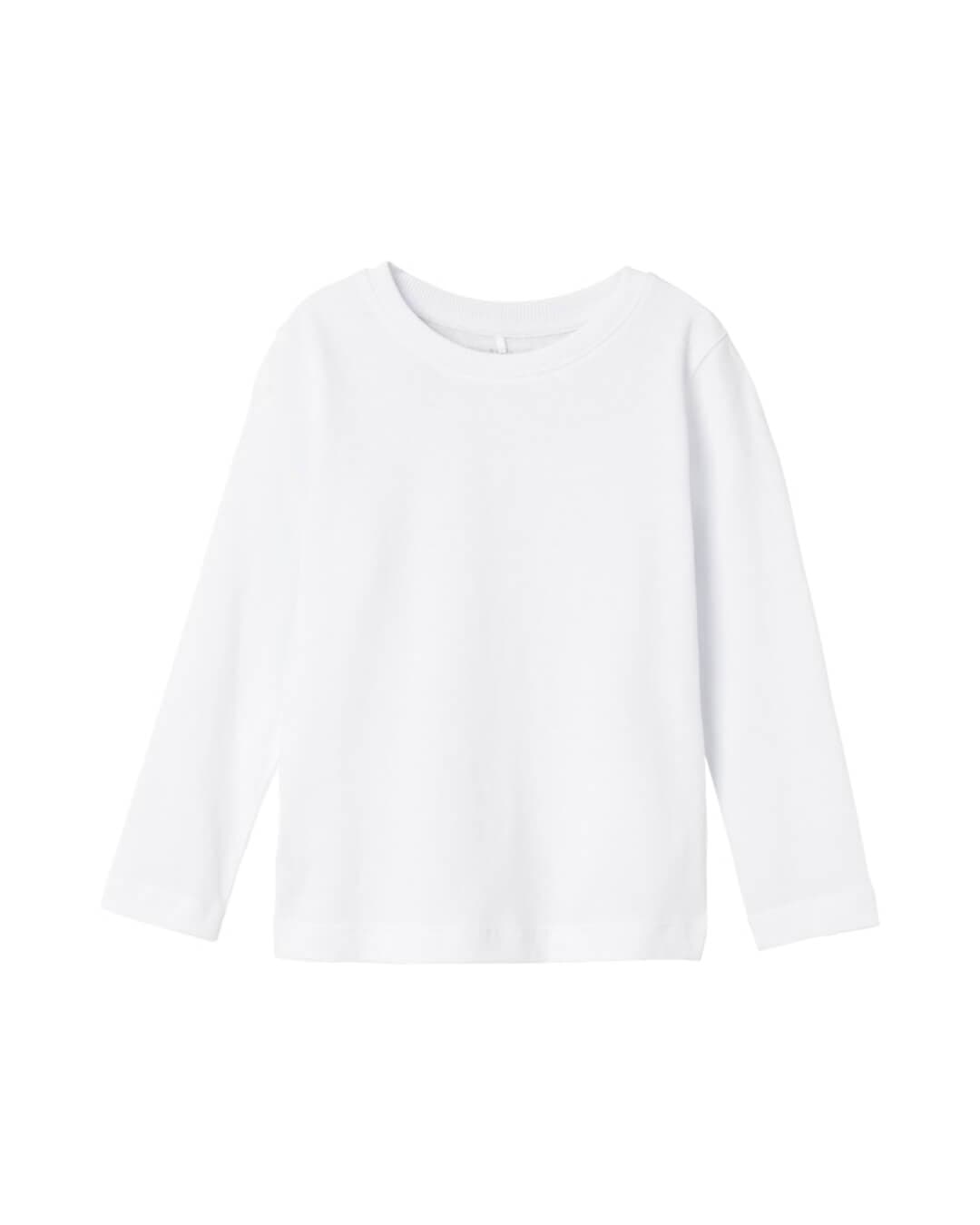 Name It T-Shirts Name It NMMVOBBO LS NREG TOP NOOS BRIGHT WHITE
