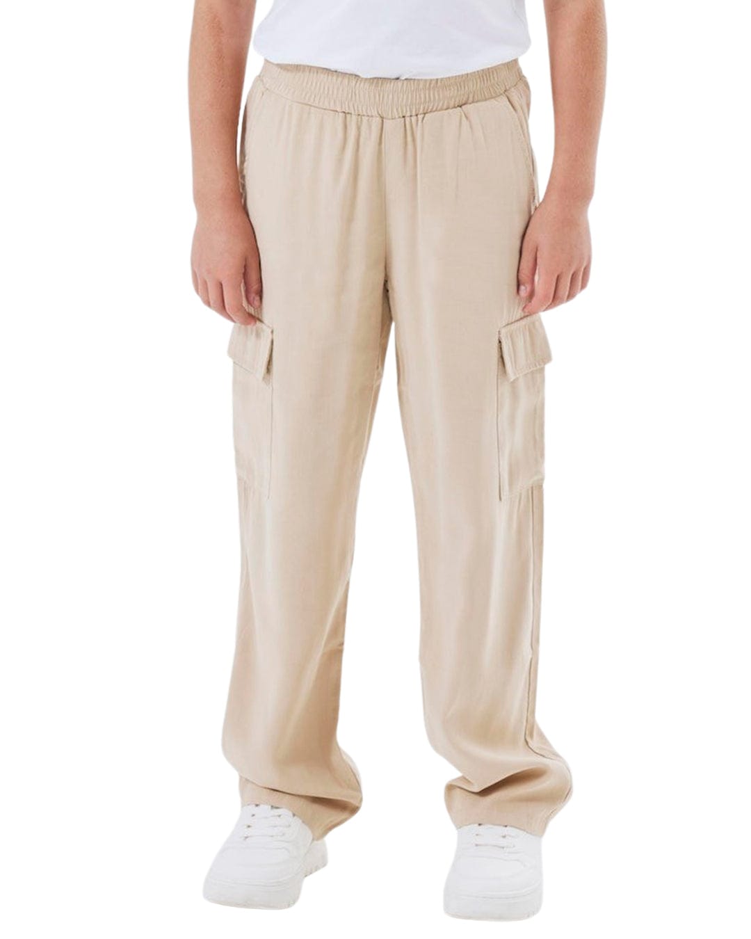 Name It Trousers Girls Name It Bella Safari Beige Cargo Trousers