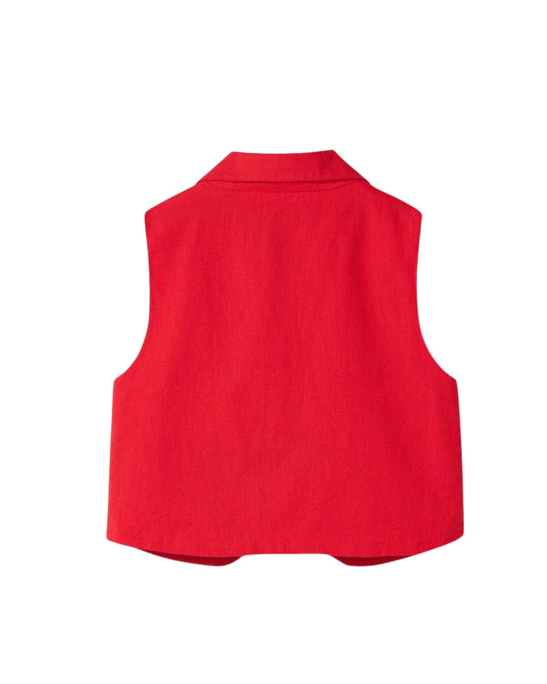 Name It Waistcoats NKFFALINNEN SHORT WAISTCOAT Red