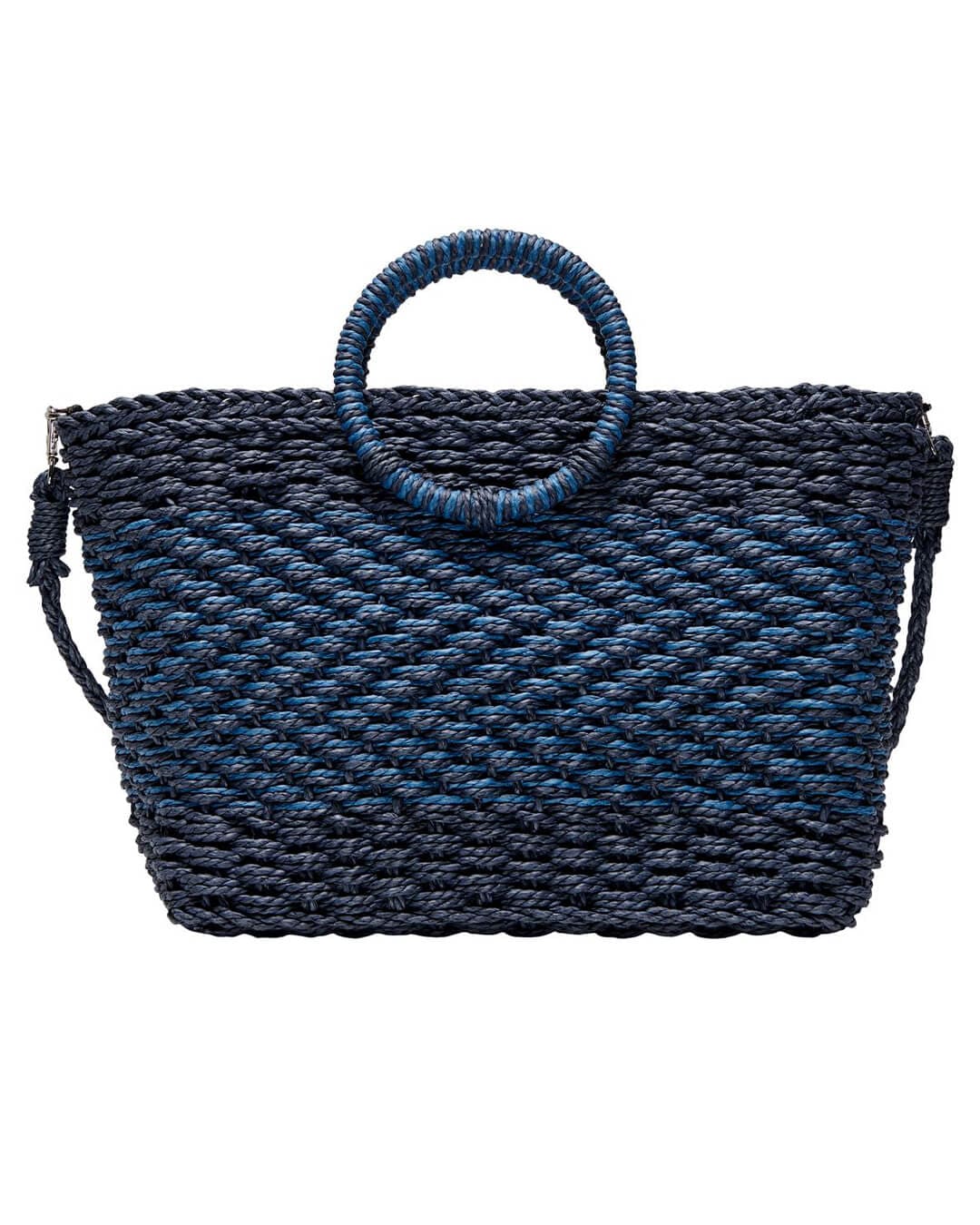 Only Bags ONE Only Navy Harper Straw Bag