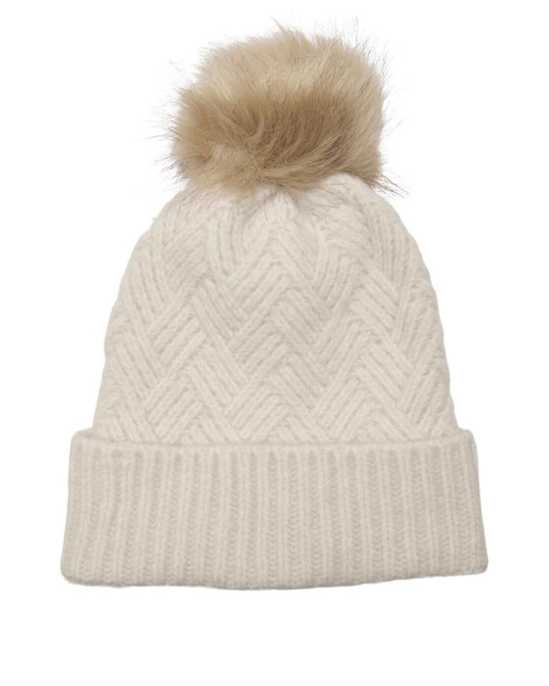 Only Beanies One Size Only Vivian White Bobble Beanie