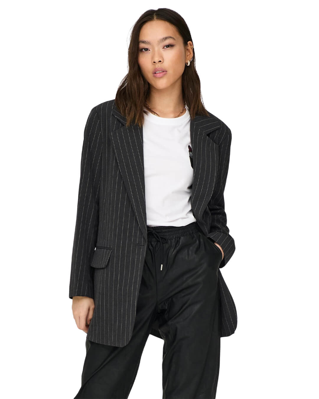 Only Grey Melange Oversize Blazer - Bortex Fine Tailoring