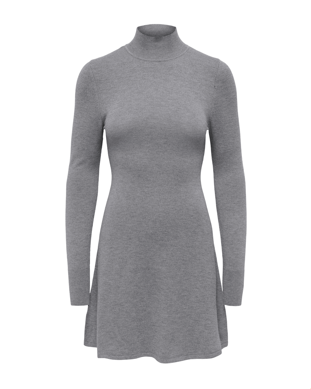 Only Dresses Only Grey Kattie High Neck Knitted Dress