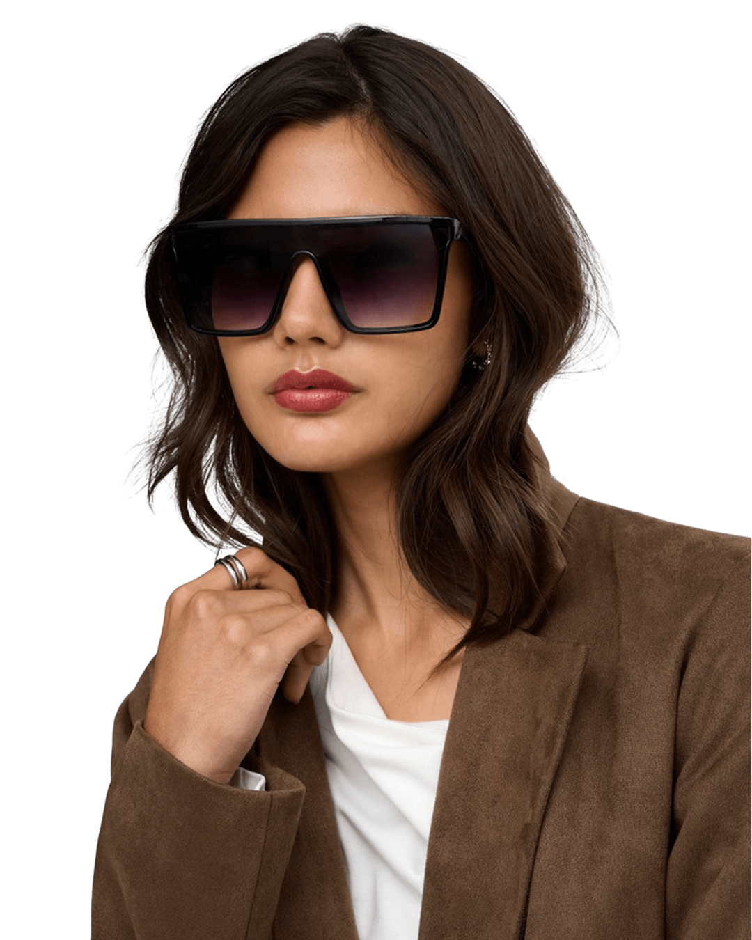 Only Jackets Only Brown Addi Faux Suede Blazer