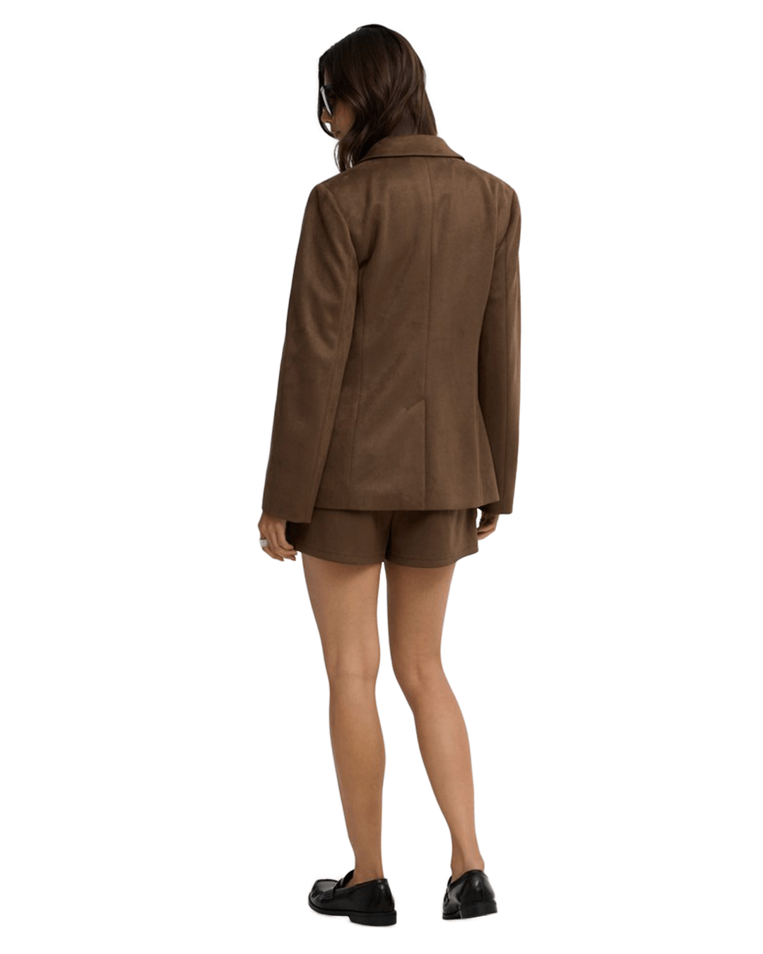 Only Jackets Only Brown Addi Faux Suede Blazer