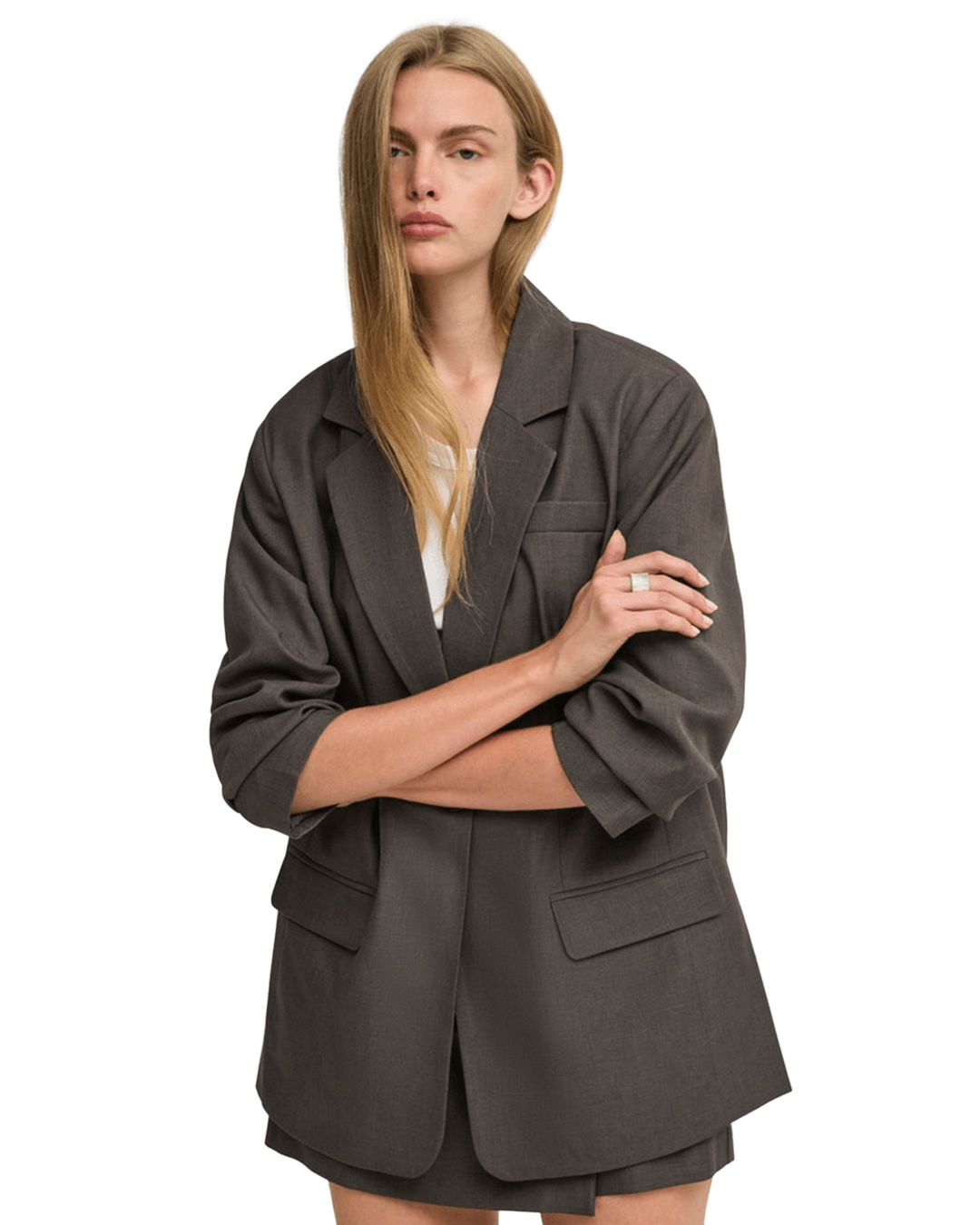 Only Jackets Only Brown Linda Boyfriend Blazer