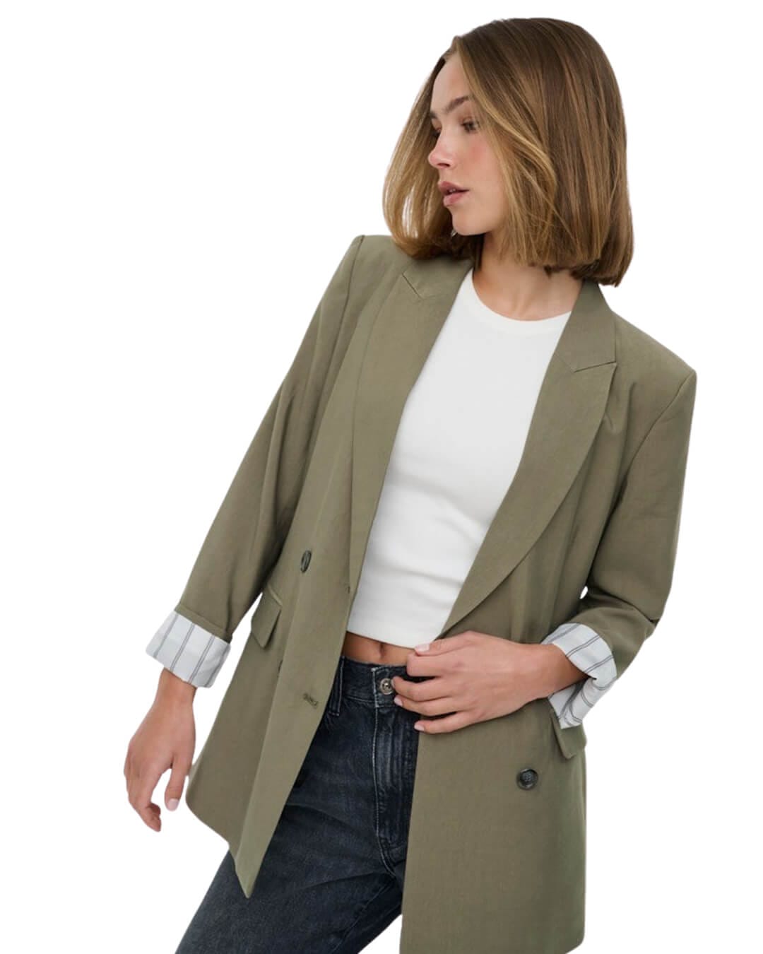 Only Jackets Only Khaki Onltila Double Blazer
