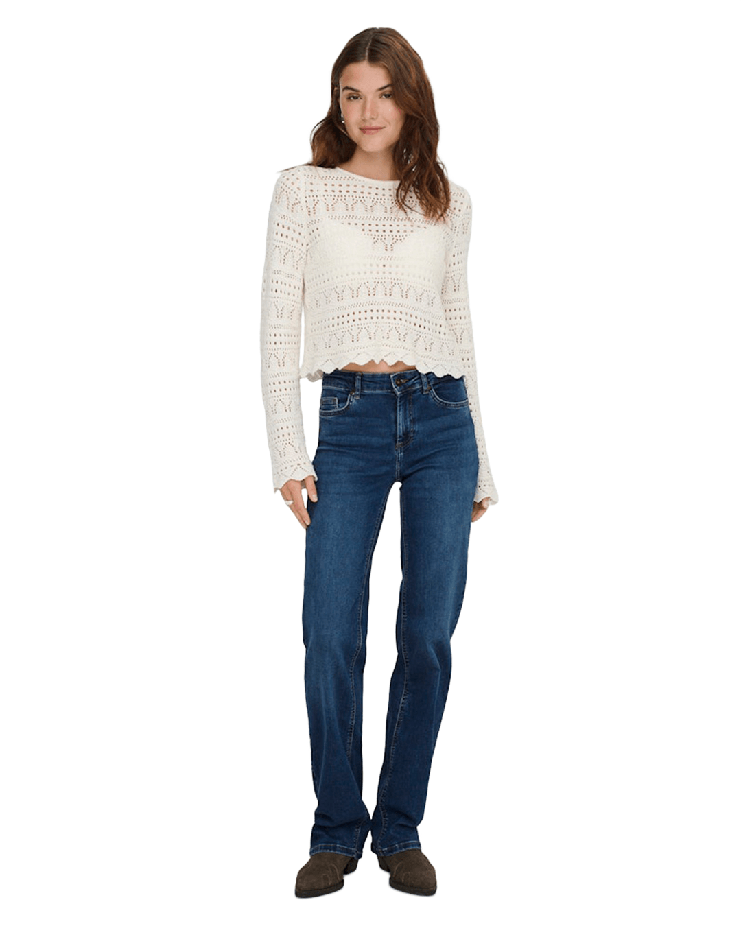 Only Jeans Only Blue Blush Mid Waist Straight Jeans