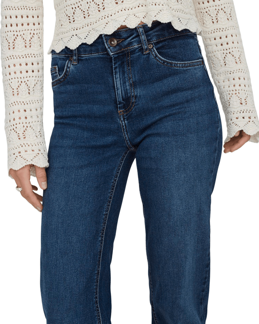 Only Jeans Only Blue Blush Mid Waist Straight Jeans