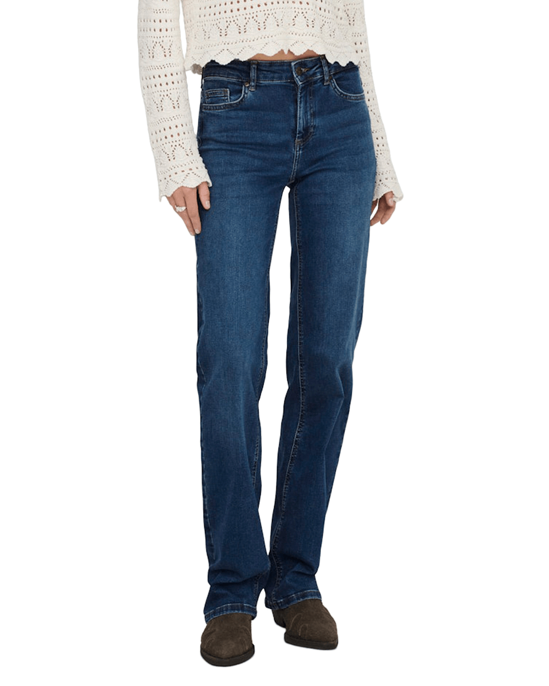Only Jeans Only Blue Blush Mid Waist Straight Jeans