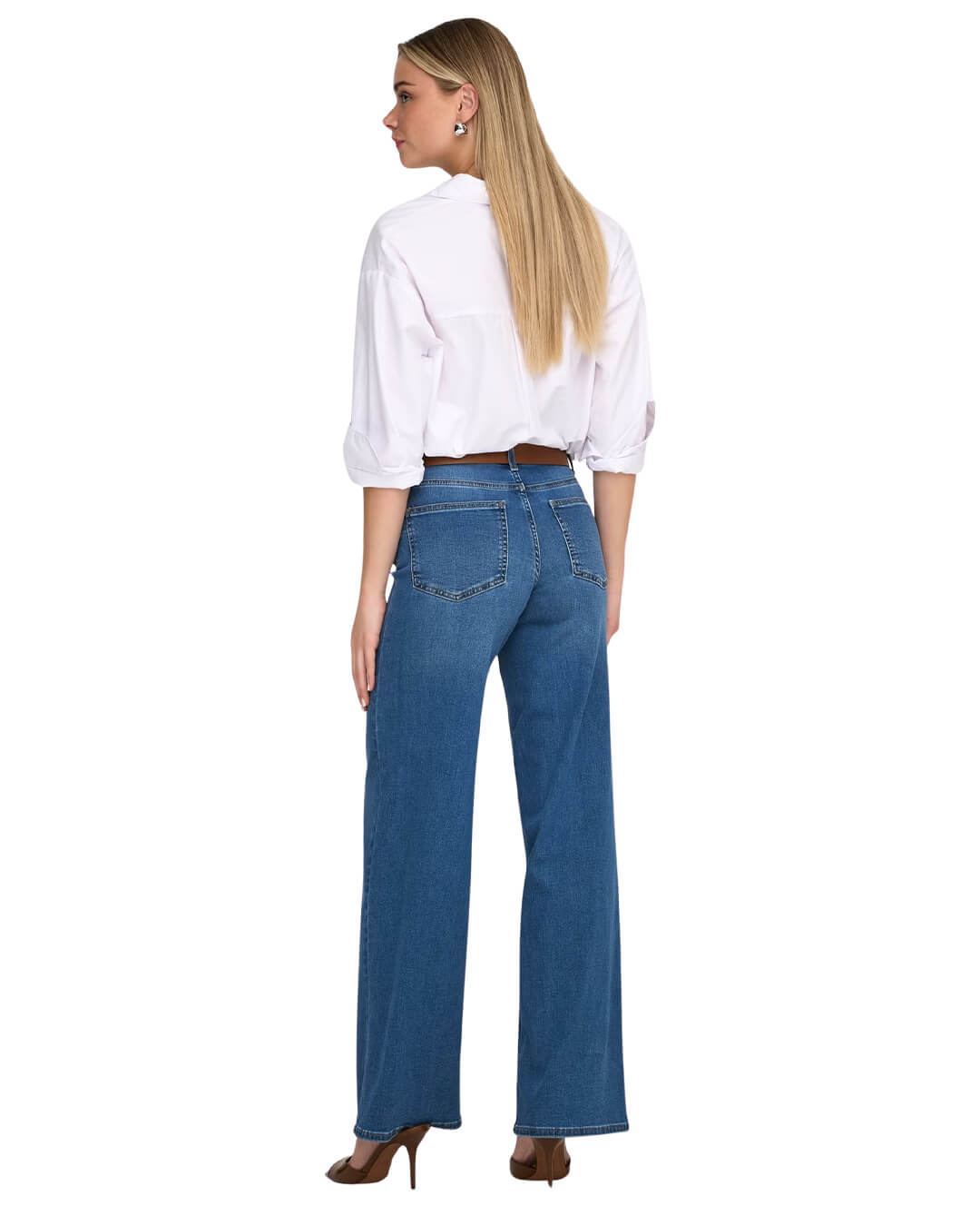 Only Jeans Only Madison Blush Hw Wide Dnm Cro372 Noos Blu Denim