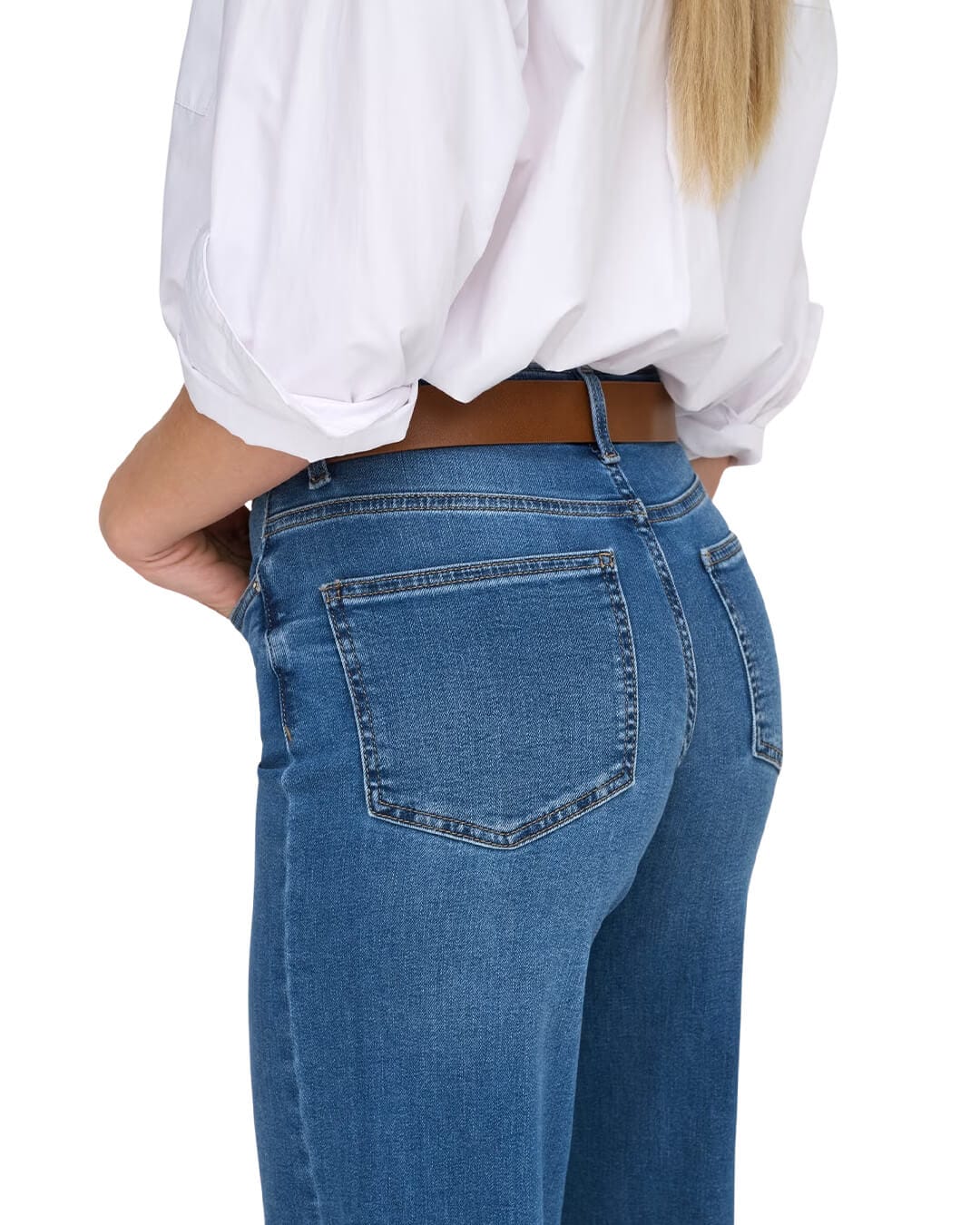 Only Jeans Only Madison Blush Hw Wide Dnm Cro372 Noos Blu Denim