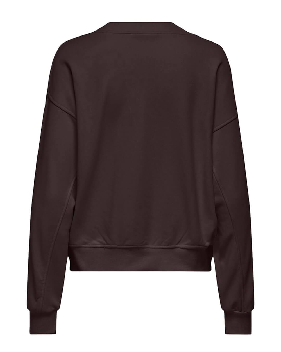 Only Jumpers ONLBELLA L/S V-NECK UB SWT CHOCOLATE TORTE