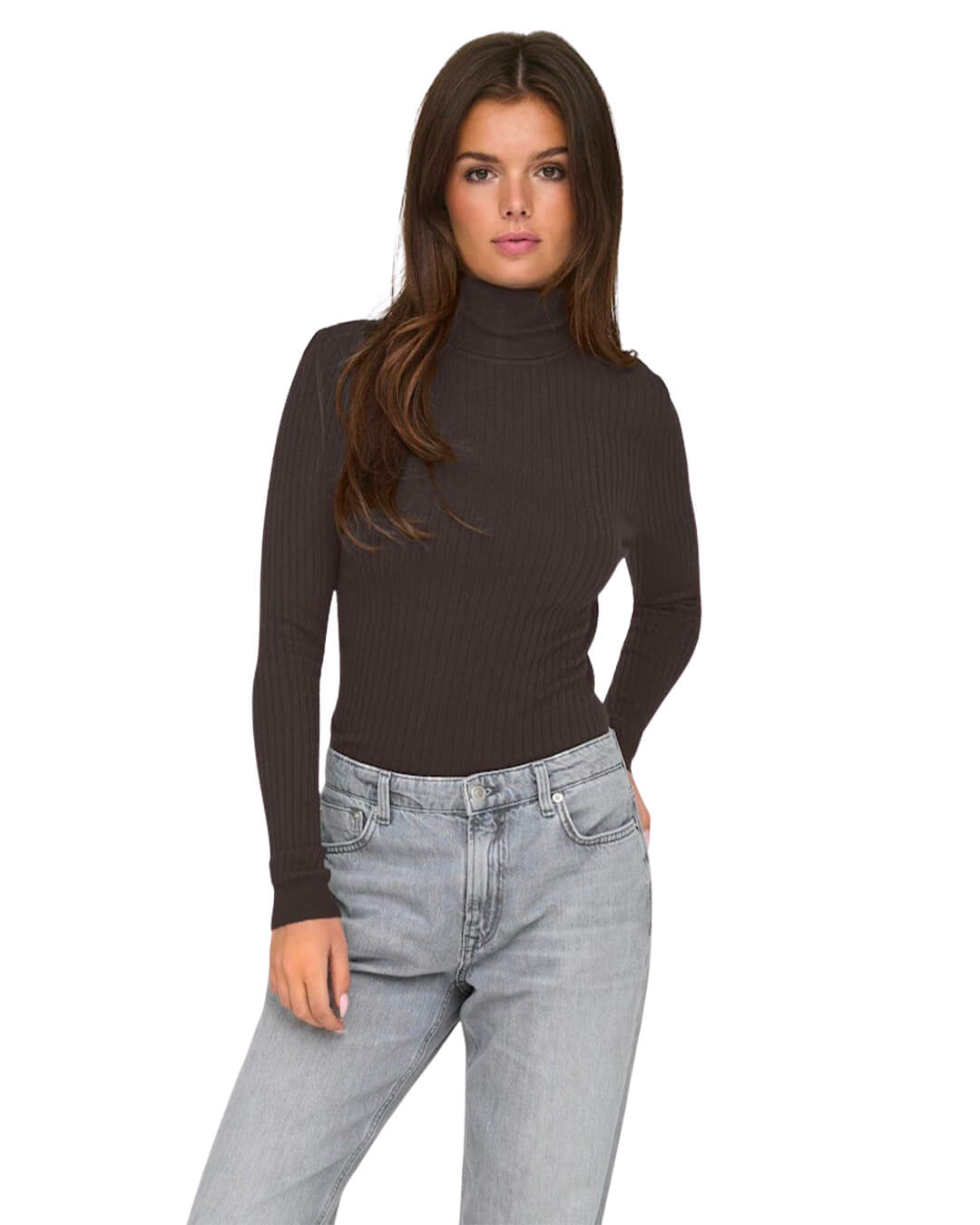 Only Jumpers ONLKAROL L/S ROLLNECK PULLOVER KNT NOOS CHOCOLATE TORTE