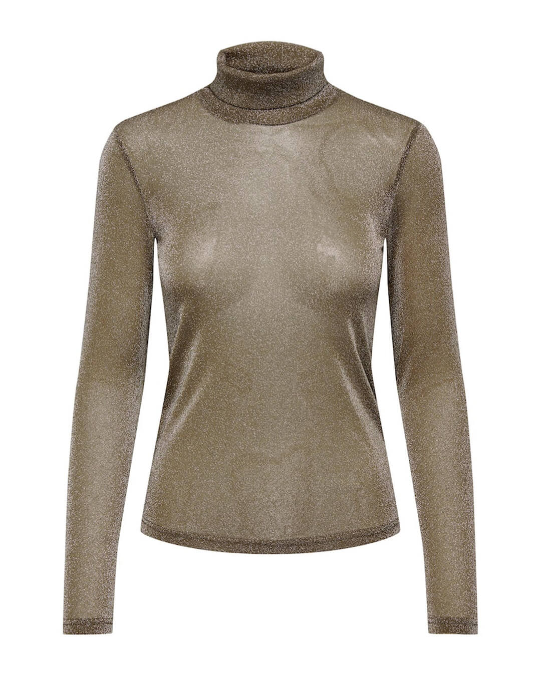 Only Jumpers Only Amera Brown Glitter Rollneck Jumper