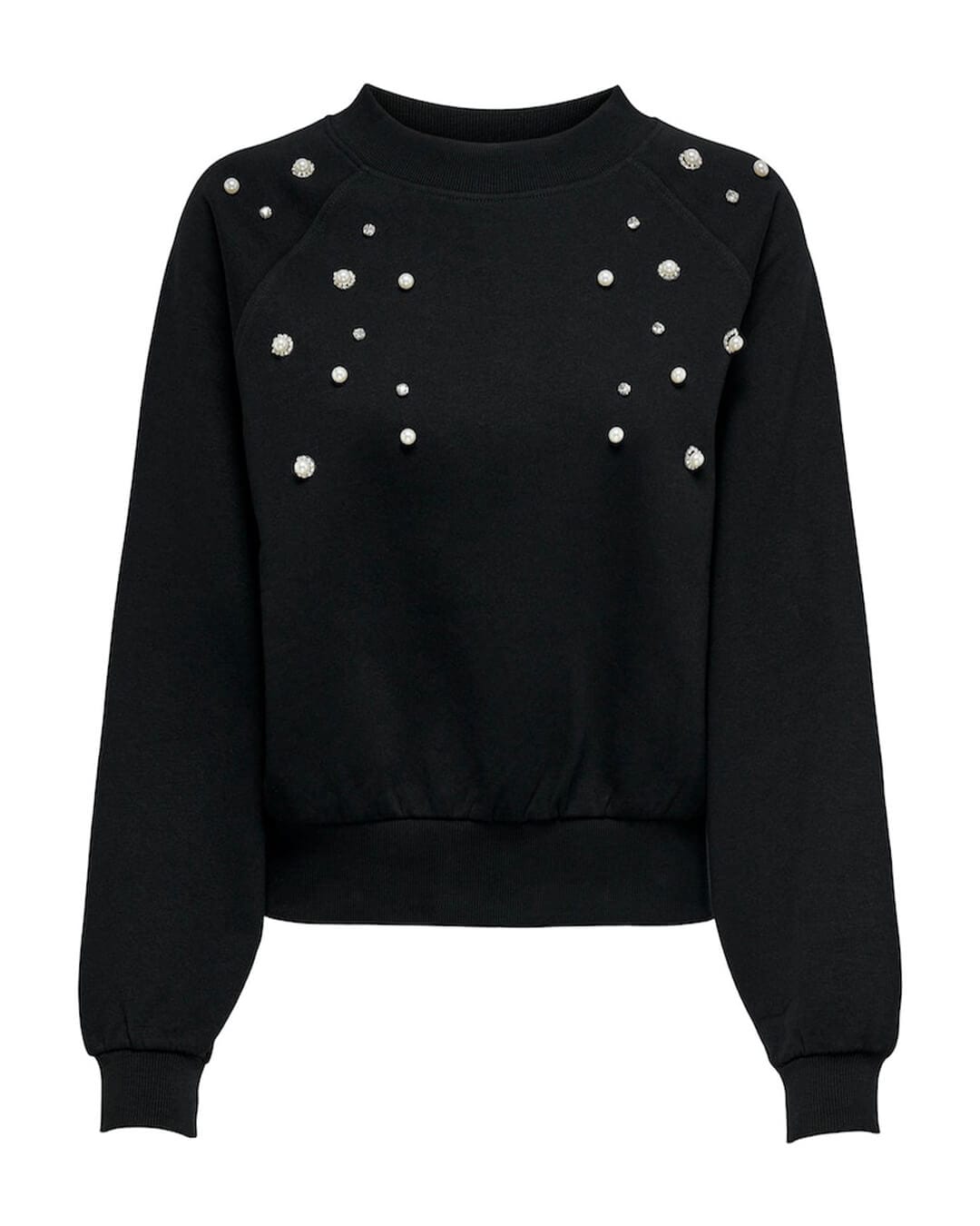 Only Jumpers Only Cama Black Shine Crew Neck Sweatshirt