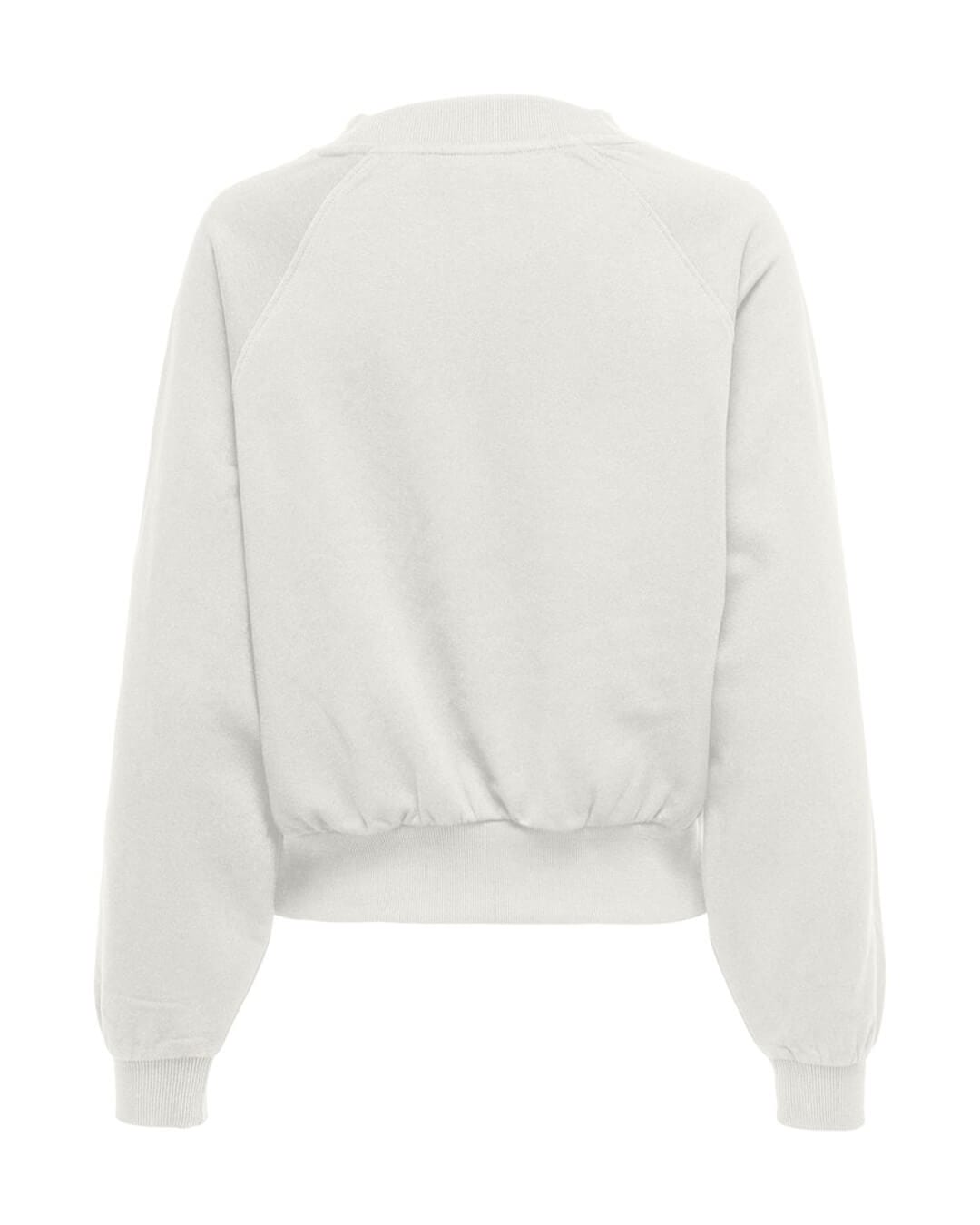 Only Jumpers Only Cama White Shine Crew Neck Sweatshirt