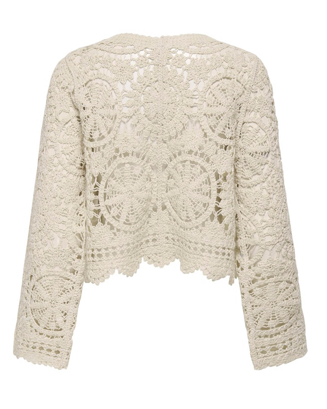 Only Jumpers Only Cream Onlwaterly Crochet Cardigan