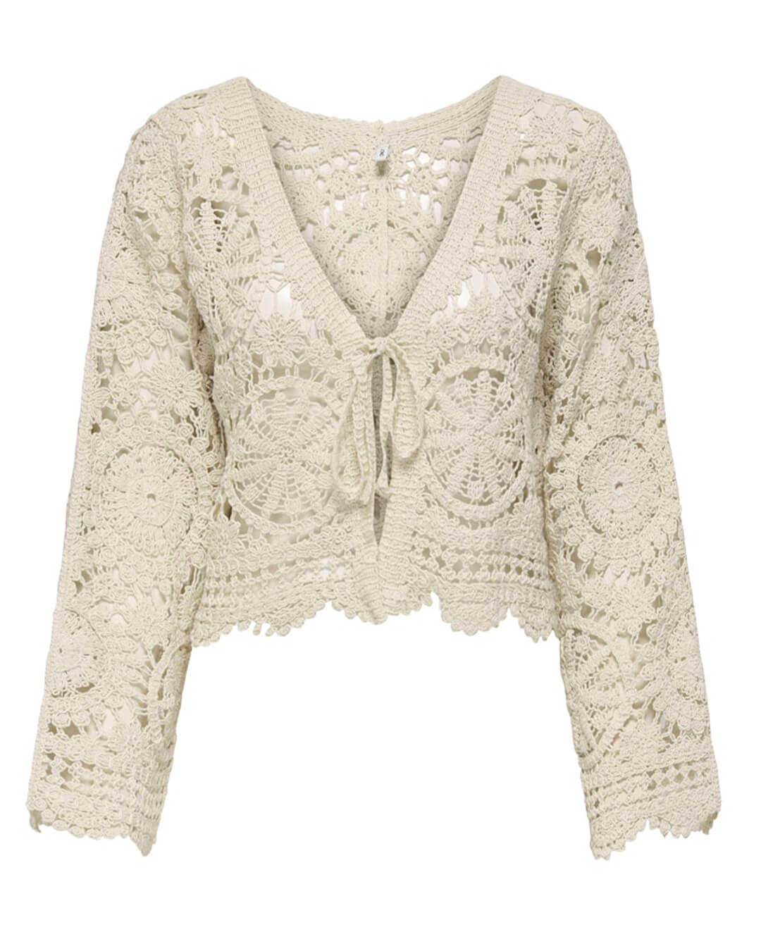 Only Jumpers Only Cream Onlwaterly Crochet Cardigan
