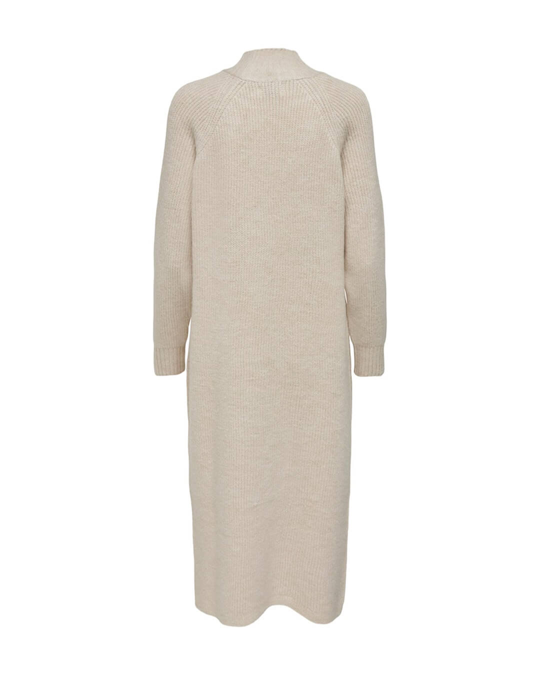 Only Jumpers Only Knitted Cream Maxi Slit Dress