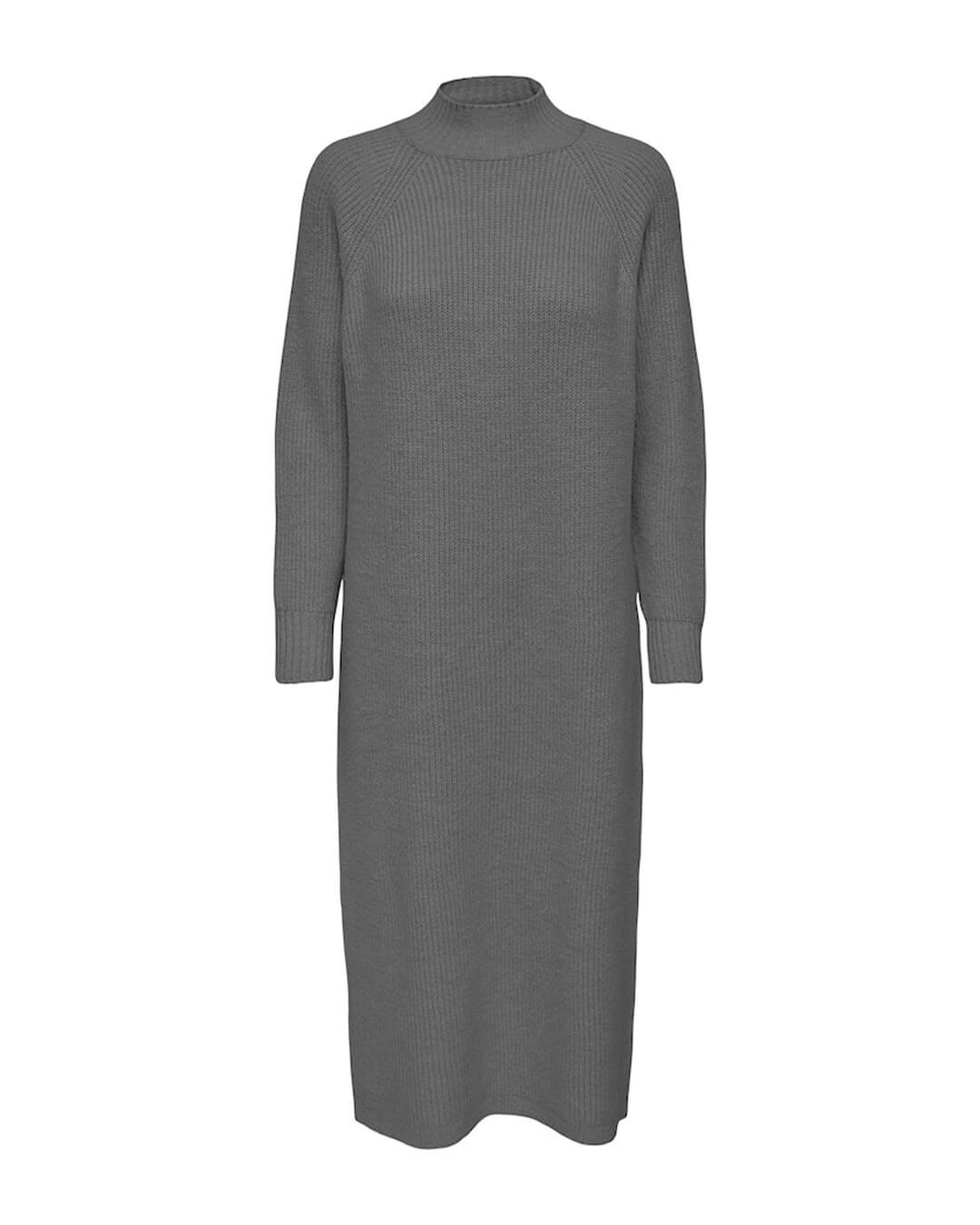 Only Jumpers Only Knitted Grey Maxi Slit Dress