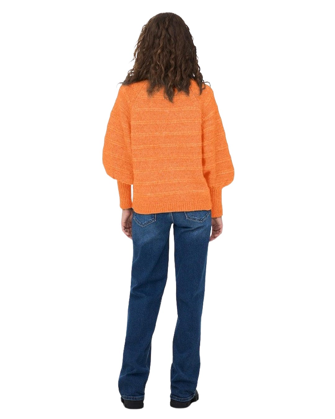 Only Jumpers Only Orange Balloon Sleeve Jumper
