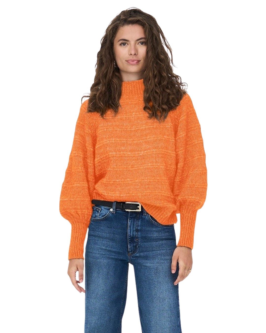 Only Jumpers Only Orange Balloon Sleeve Jumper