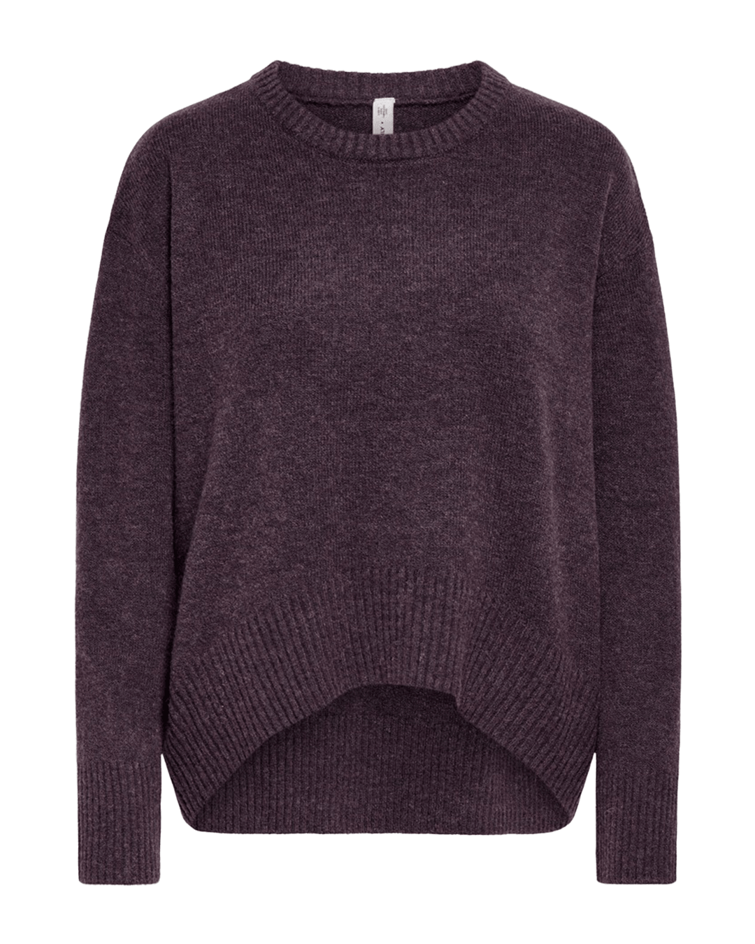 Only Jumpers Only Purple Alivia High-Low Round Neck Jumper