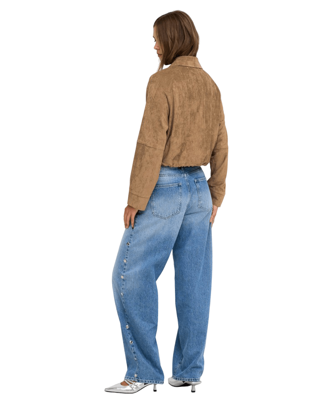 Only Outerwear Only Brown Lixa Faux Suede Jacket