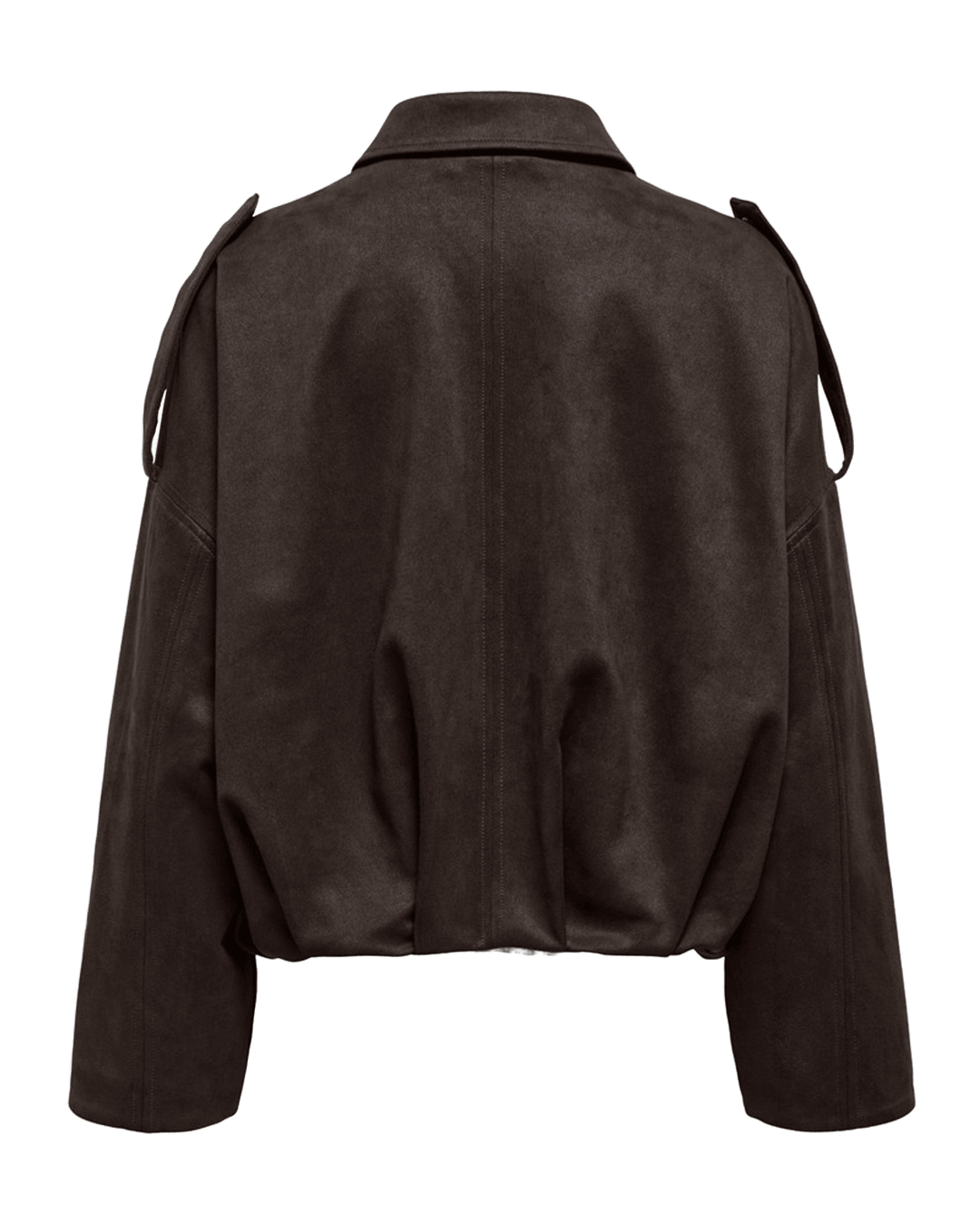 Only Outerwear Only Brown Moon-Stina Faux Suede Bomber Jacket