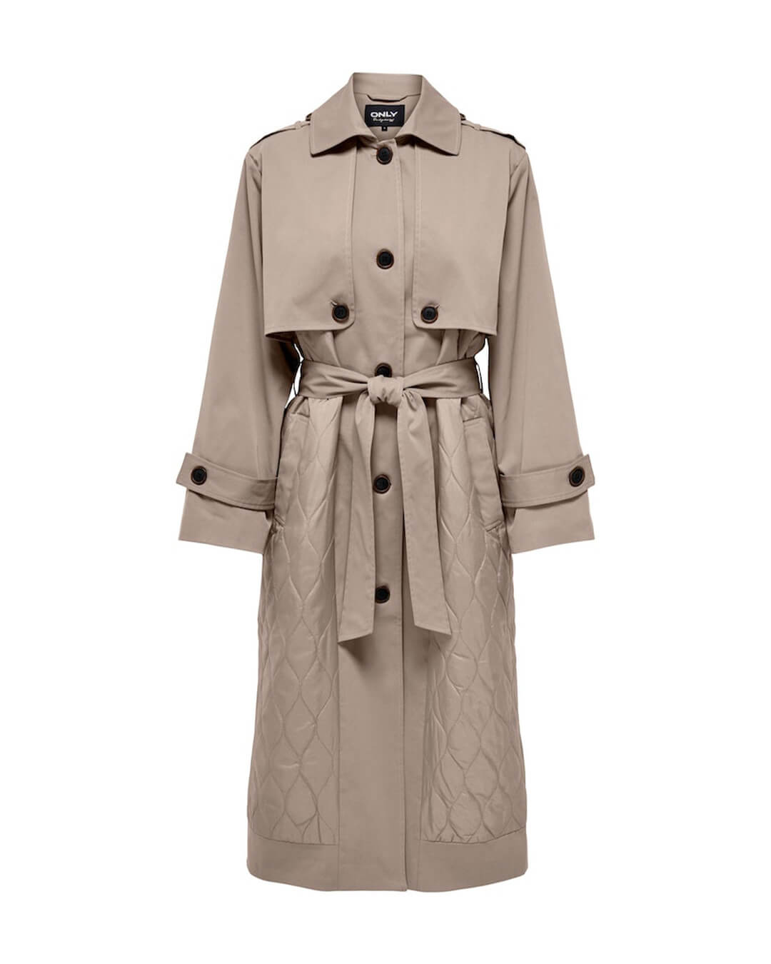 Only Outerwear Only Orchid Taupe Trench Coat