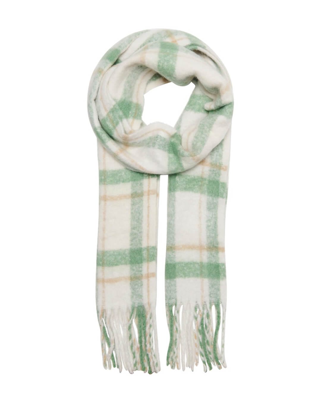 Only Scarves One Size Only Kamill Green Checked Scarf