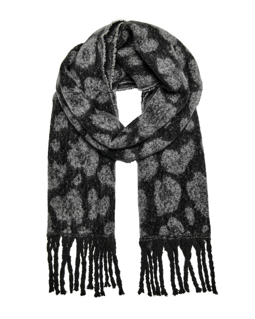 Only Scarves One Size Only Sylvia Black Leopard Scarf