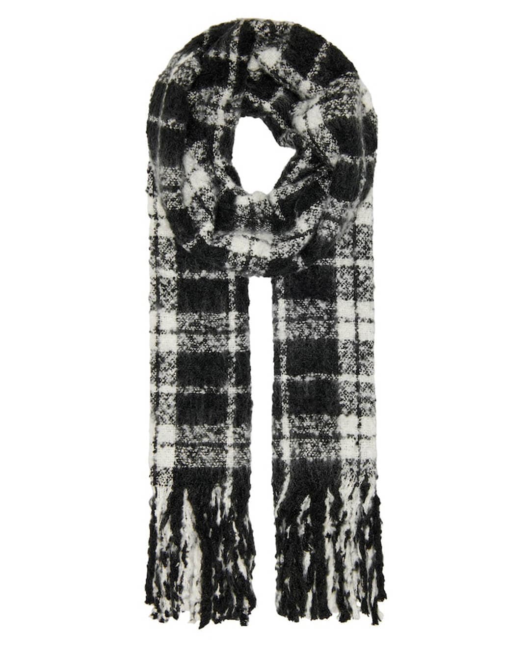 Only Scarves One Size Only Vivian Black Checked Scarf