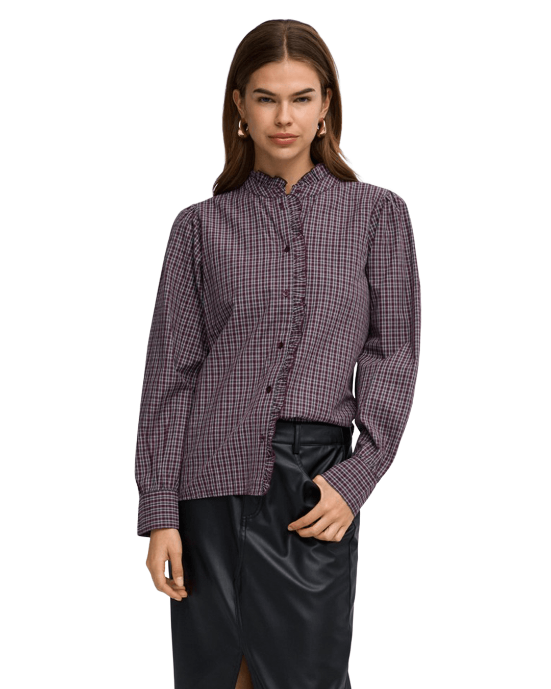 Only Shirts Only Purple Fenna Check Shirt
