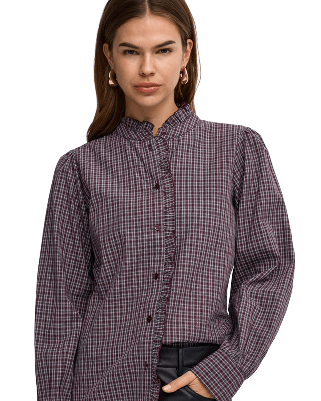 Only Shirts Only Purple Fenna Check Shirt